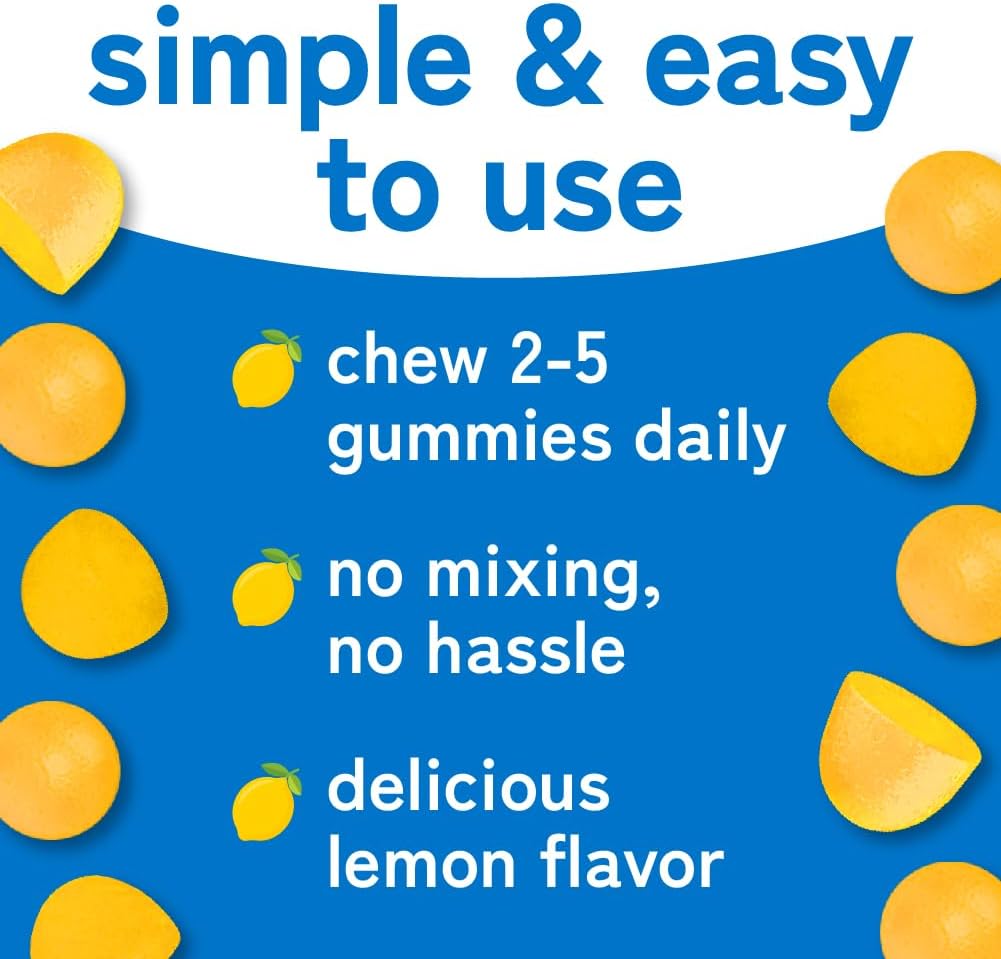 120 Count Vegan Lemon Flavored Creatine Gummies for Men & Women - 5g Per 5 Gummies - 2 Bottles with 60 Gummies Each