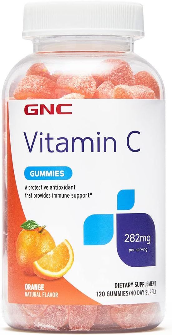 120 GNC Vitamin C Gummies for Immune Support and Antioxidant Boost