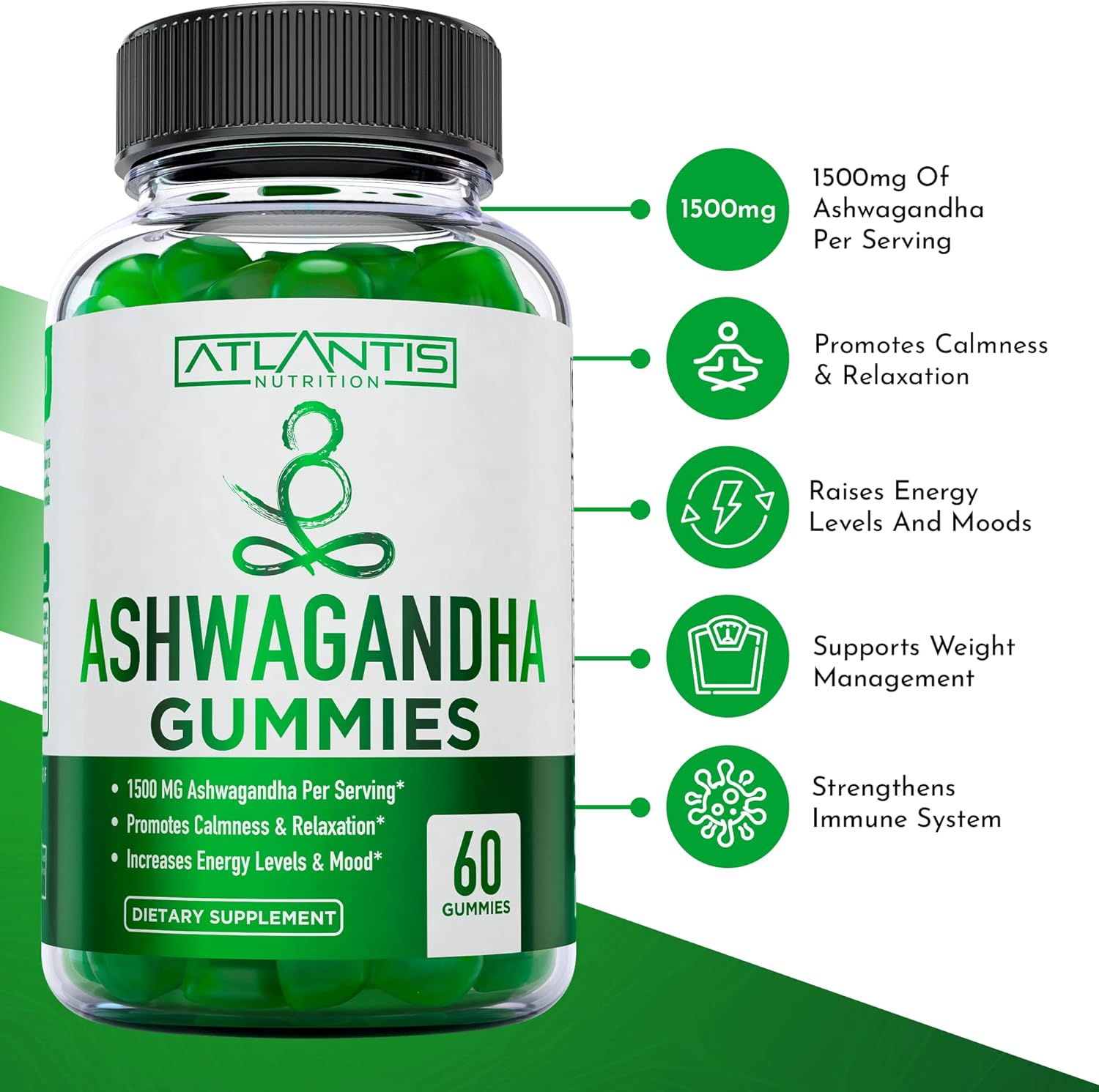 120 Gummies Bundle: Ashwagandha & Tart Cherry for Energy, Immunity, and Gout Relief