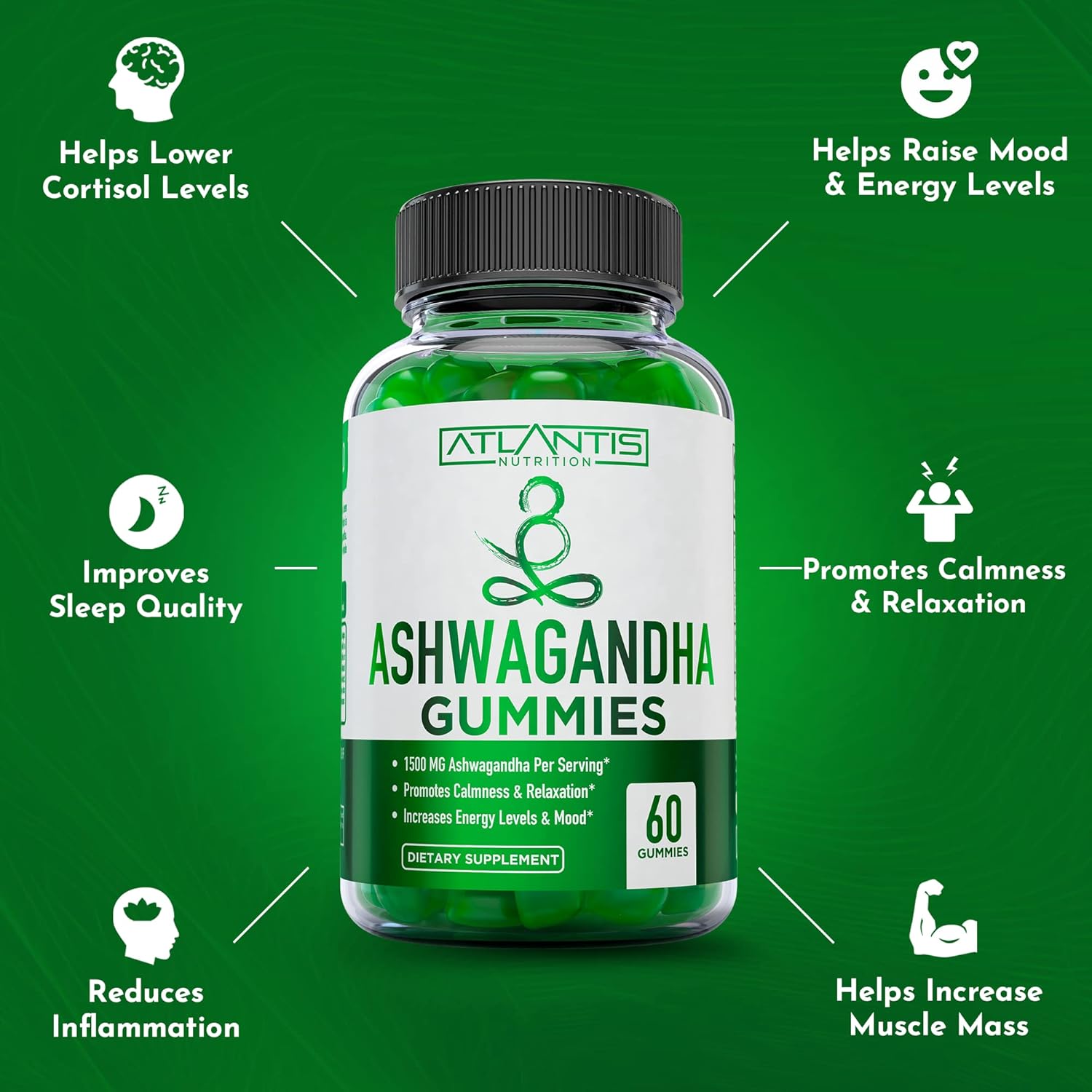 120 Gummies Bundle: Ashwagandha & Tart Cherry for Energy, Immunity, and Gout Relief