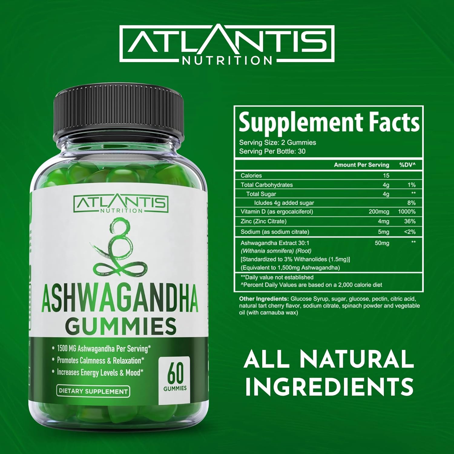 120 Gummies Bundle: Ashwagandha & Tart Cherry for Energy, Immunity, and Gout Relief