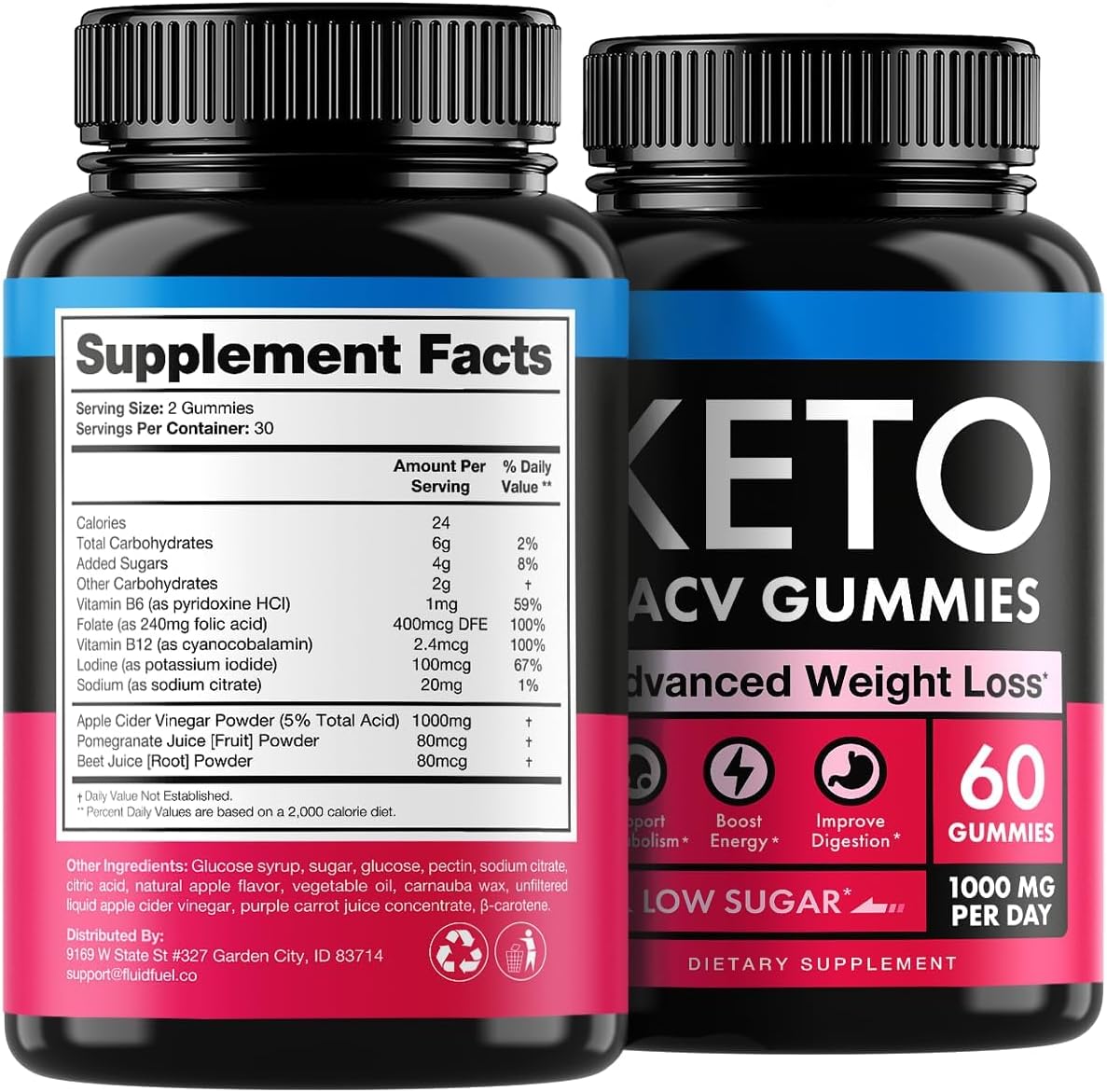 120 Keto ACV Gummies for Slimming Formula & Digestion - Made in USA, 1000mg Cleanse & Detox Formula