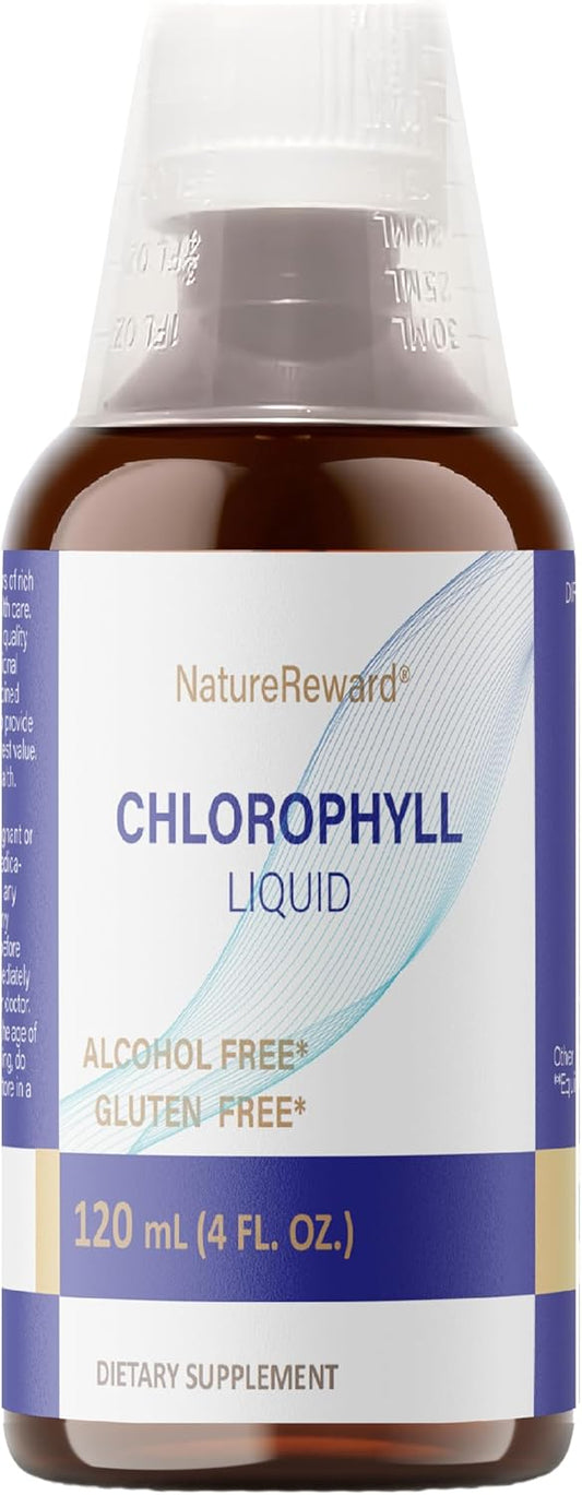 120 ml naturereward Chlorophyll Liquid Supplement for Internal Deodorizer - 4 Month Supply for Men and Women