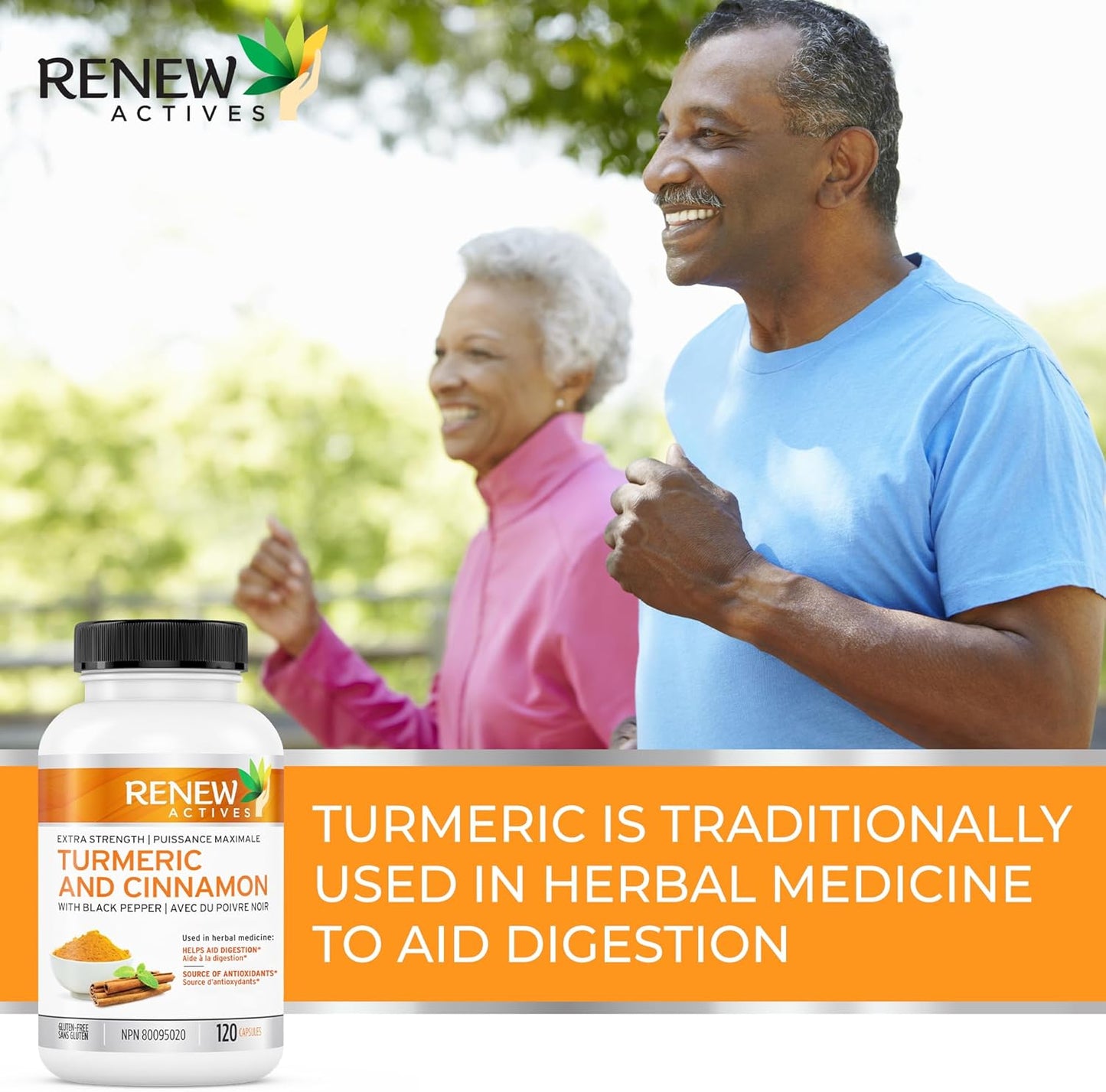 120 Organic Turmeric & Cinnamon Capsules with Curcumin & BioPerine for Metabolism, Joint Health & Digestion