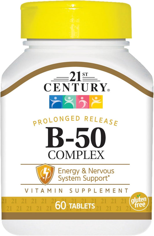 120 Prolonged Release B-50 Complex Tablets for 21st Century, Pack of 120