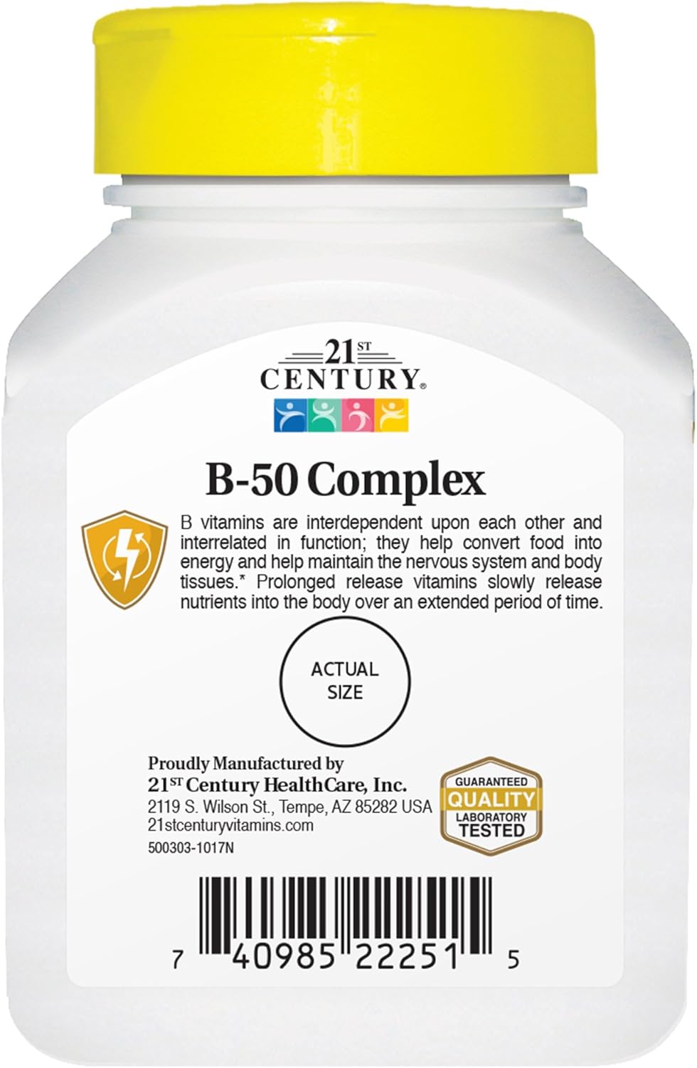 120 Prolonged Release B-50 Complex Tablets for 21st Century, Pack of 120