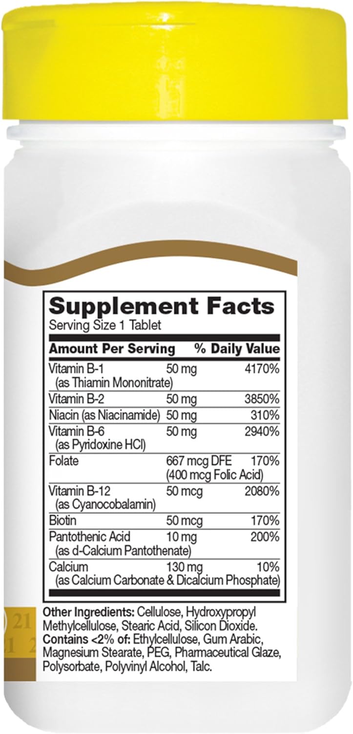 120 Prolonged Release B-50 Complex Tablets for 21st Century, Pack of 120