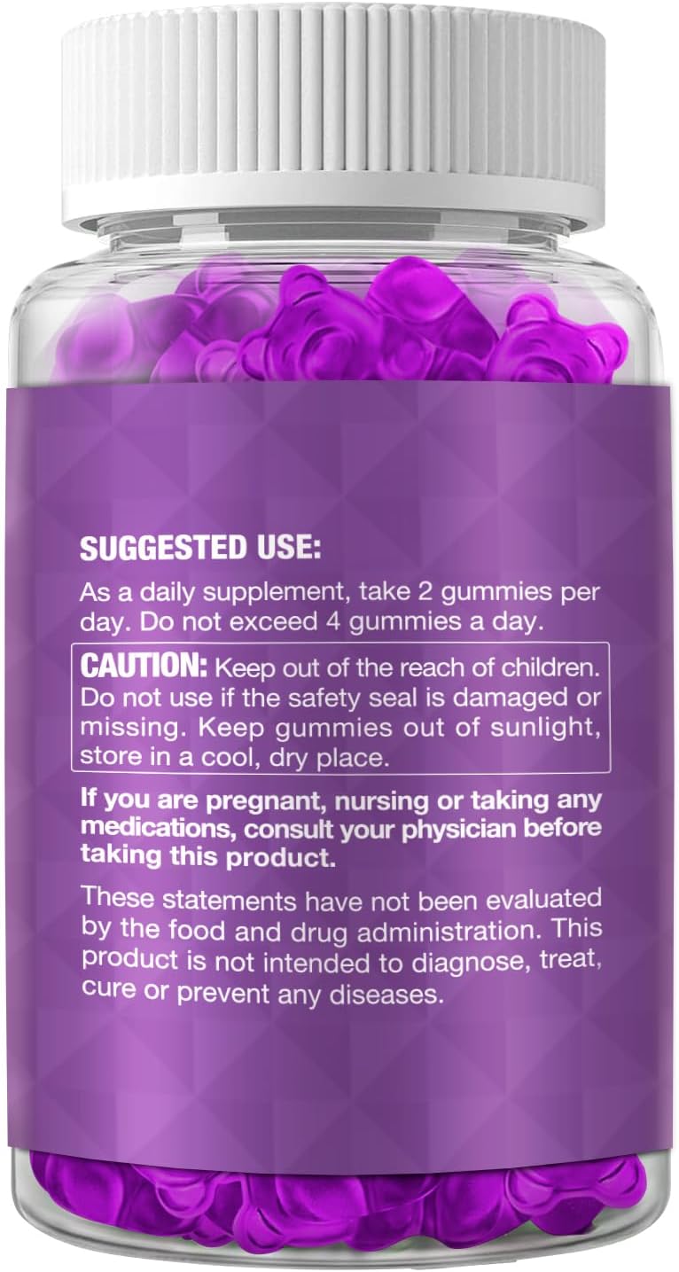 120 Sea Moss Gummies with Elderberry, Vitamin C, and Zinc for Immune and Thyroid Support - Natural Gummy Bears for Kids and Adults