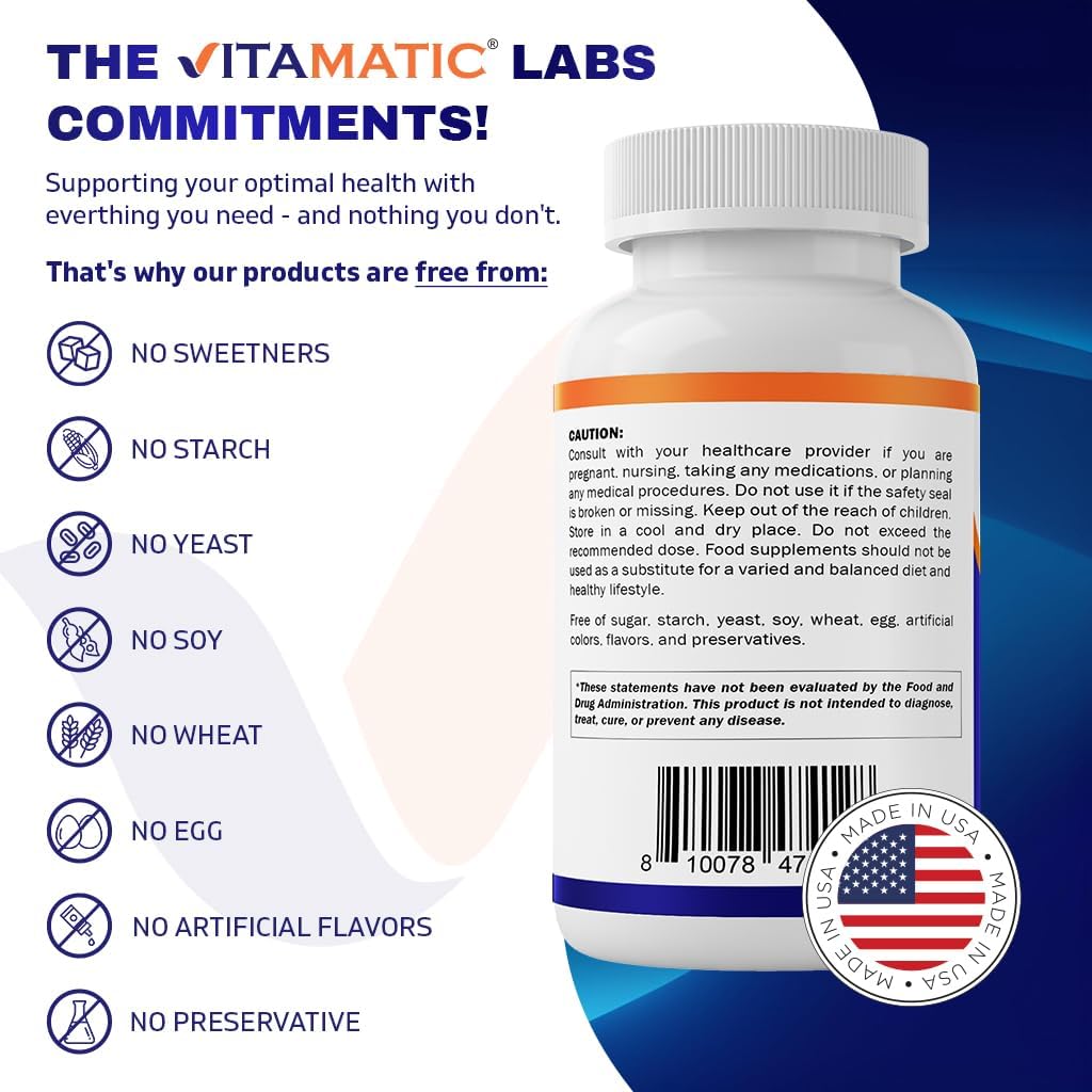 120 Servings of Vitamatic TMG Supplements 1000mg - Betaine Anhydrous Tablets - Non-GMO & Gluten Free - 2 Bottles - BoostGo Australia