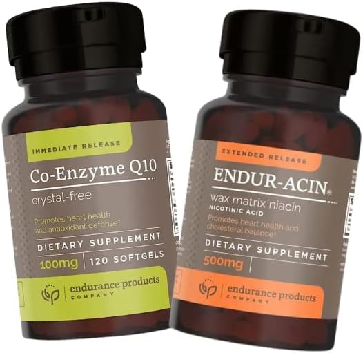 120 Softgels Endurance Products Co-Enzyme Q10 Crystal-Free with Endur-Acin Niacin for Enhanced Endurance