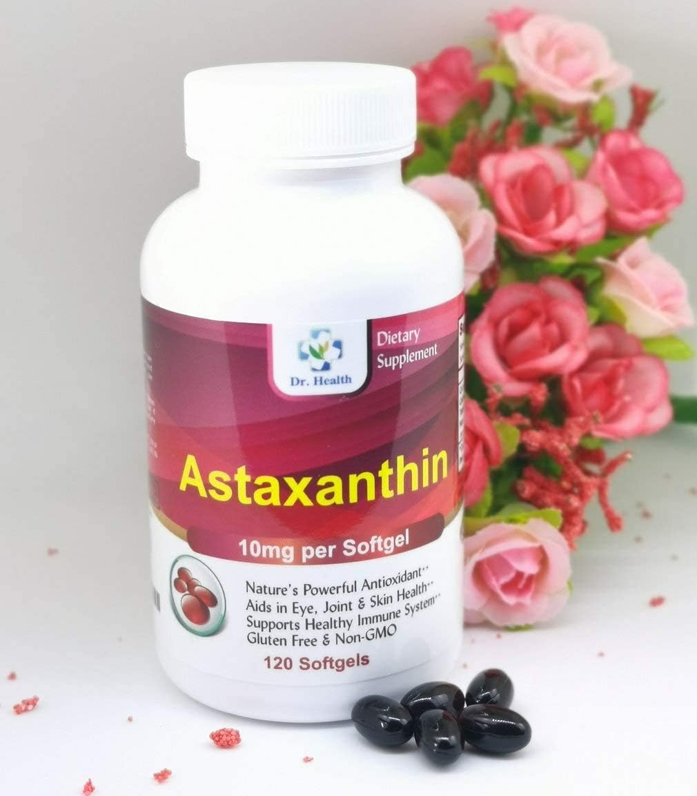 120 Softgels of Astaxanthin 10mg - High Purity Antioxidant & Carotenoid Supplement for Eye, Brain, Joint, Skin, Heart Health - 4 Month Supply