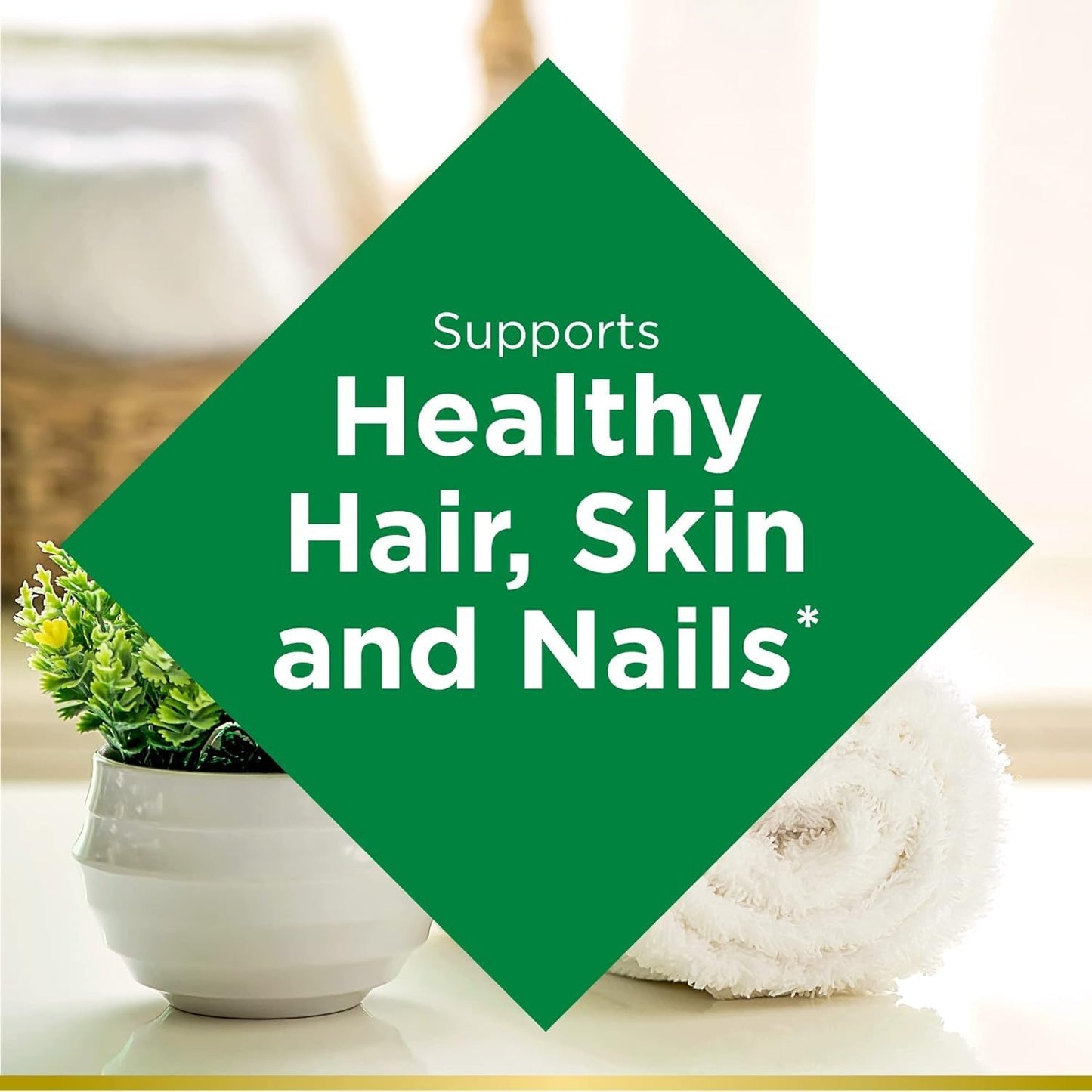 120 Softgels of Nature's Bounty Biotin 10,000 mcg for Hair, Skin, and Nails - Pack of 2