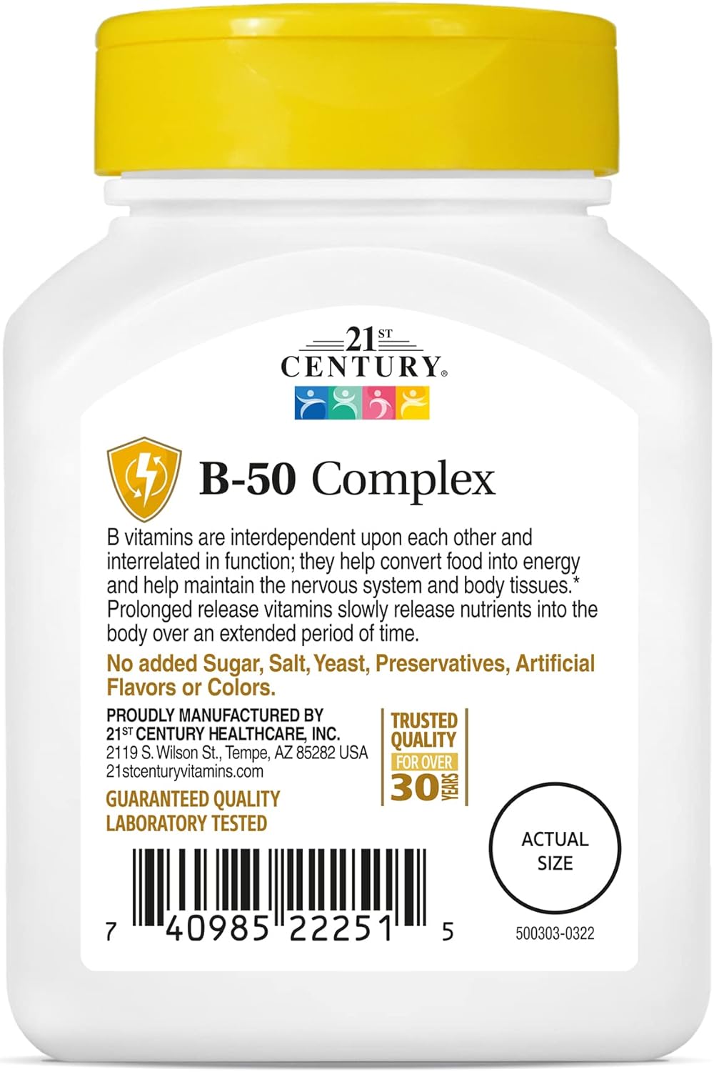 120 Tablets of 21st Century B 50 Complex Prolonged Release Formula