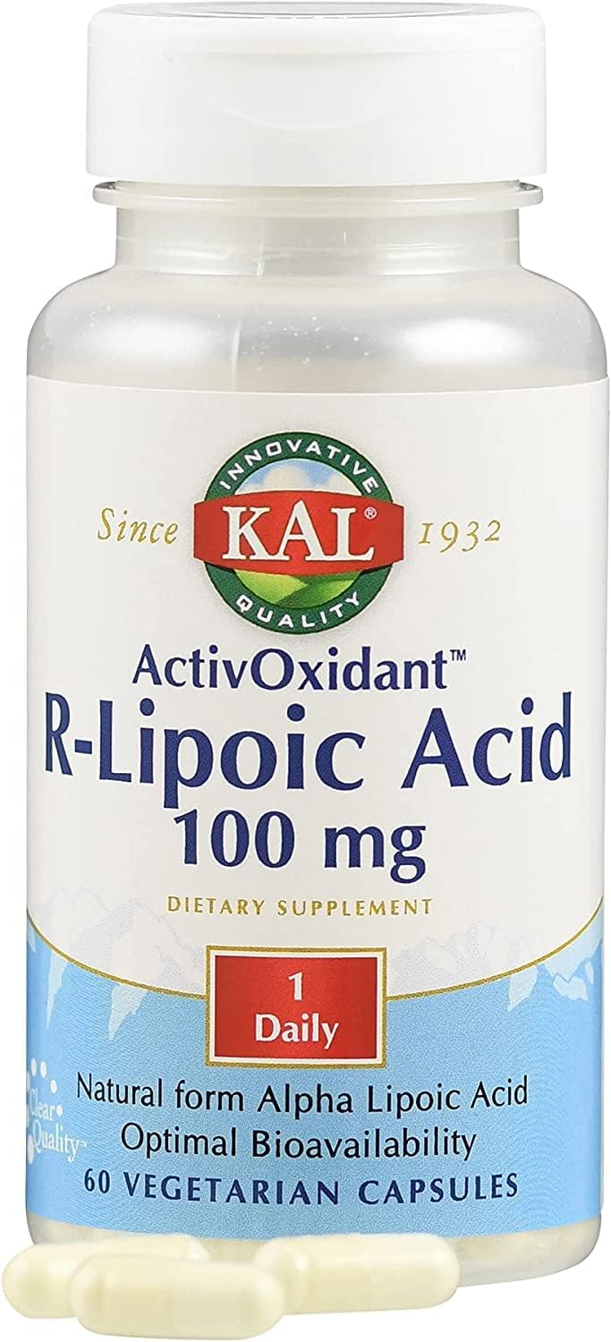 120 Tablets of KAL 100mg R-Lipoic Acid Activoxidant - Pack of 2