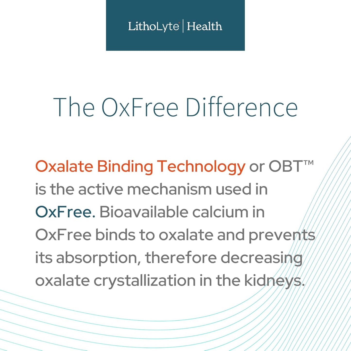 120 Tablets of LithoLyte OxFree™ Oxalate Reducing Tablets for Kidney Health