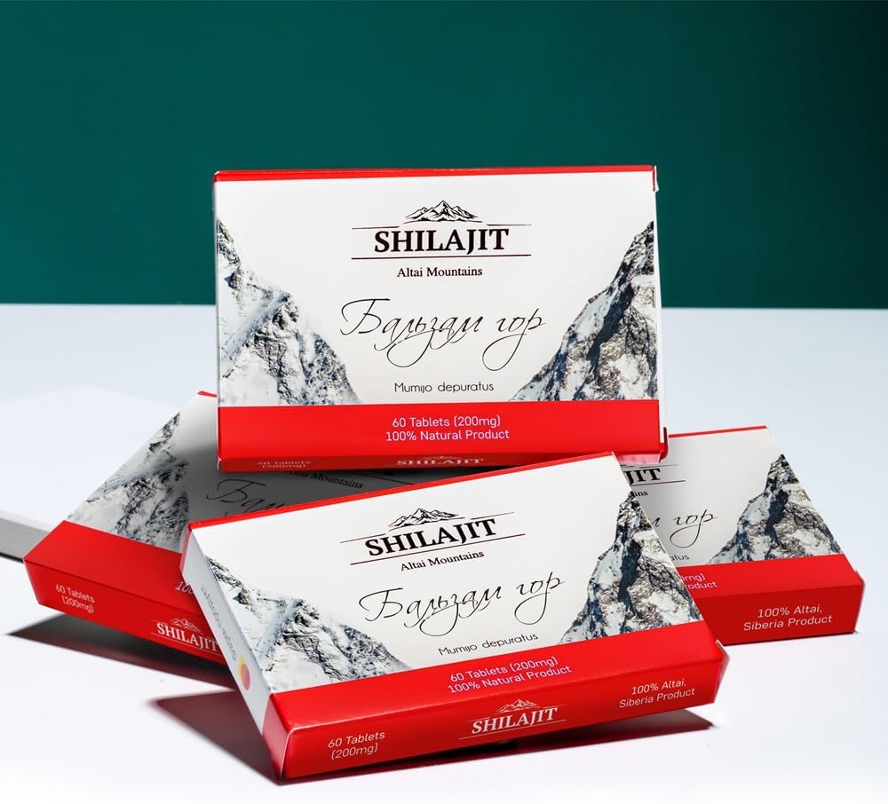 120 Tablets of Pure Altai Siberian Green Shilajit Mountain Balsam with 100% Fulvic Acid and Trace Minerals