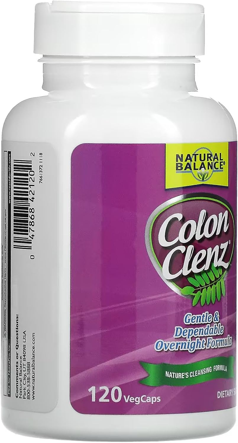 120 Vcap Natural Balance Colon Clenz for Gentle Colon Support