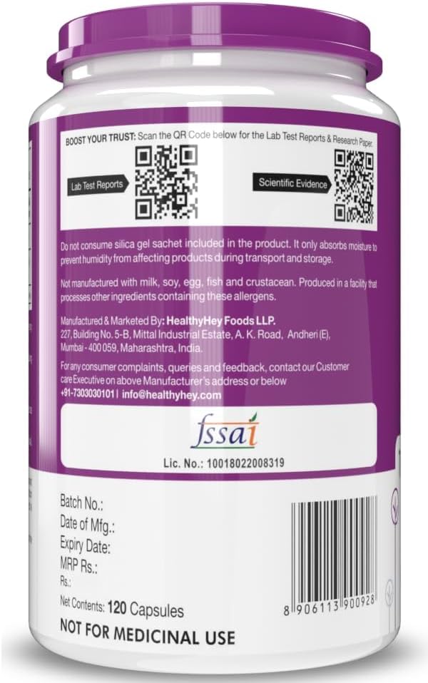 120 Veg Capsules of Vitamin B1 Thiamine Supplement for Overall Wellness