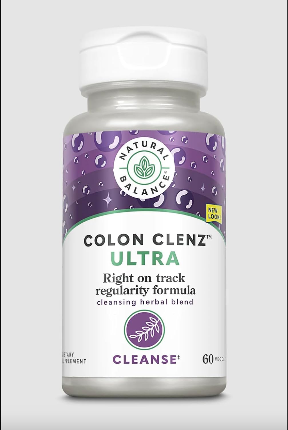 120 Vegetarian Capsules Natural Balance Ultra Colon Clenz - Gentle Herbal Cleanse Supplement