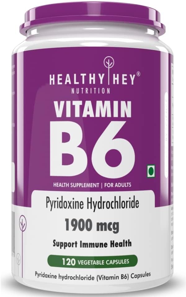 120 Vegetarian Capsules of Generic Vitamin B6 Pyridoxine Supplement