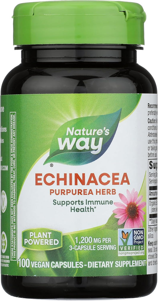 1,200 Mg Per Serving Nature's Way Echinacea Purpurea Herb Capsules - 100 Count