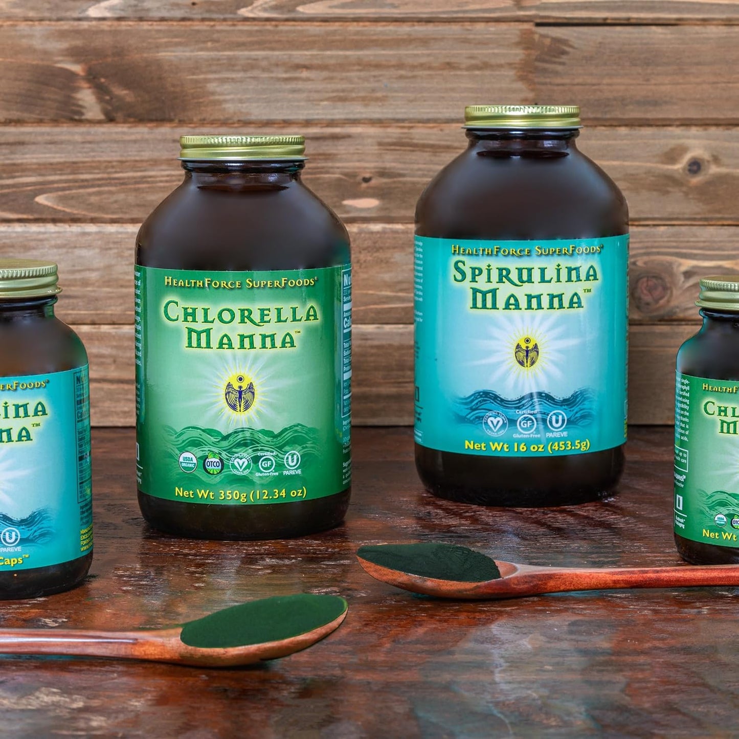 1200 Vegan Spirulina Manna Tablets by HealthForce SuperFoods