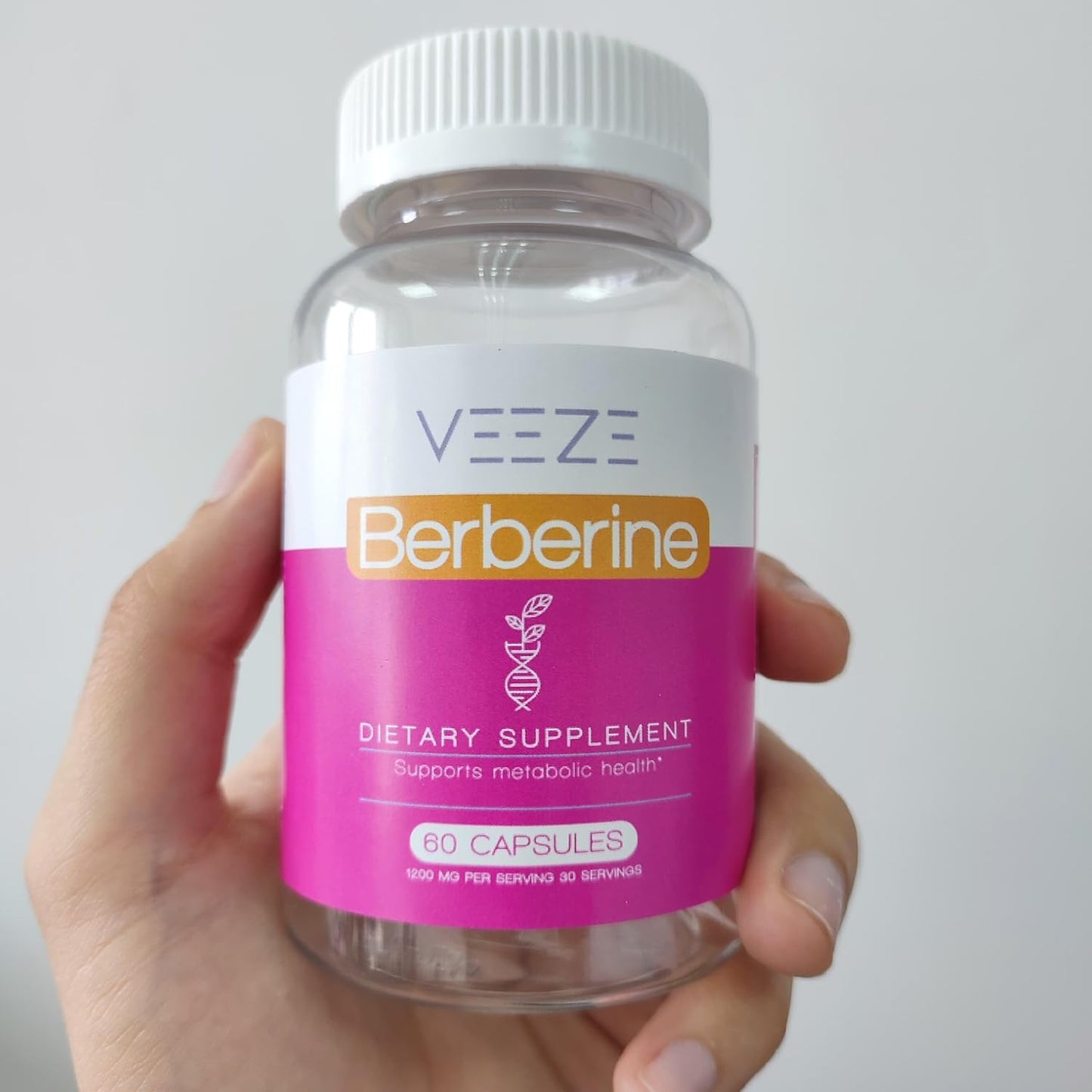 1200mg Berberine Supplement - 60 Capsules, 30 Servings - USA Made Non-GMO - Immunity & Heart Health Support