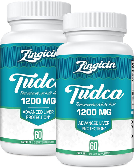 1200mg Zingicin TUDCA Supplement - 120 Veggie Capsules for Liver and Digestion - BoostGo Australia