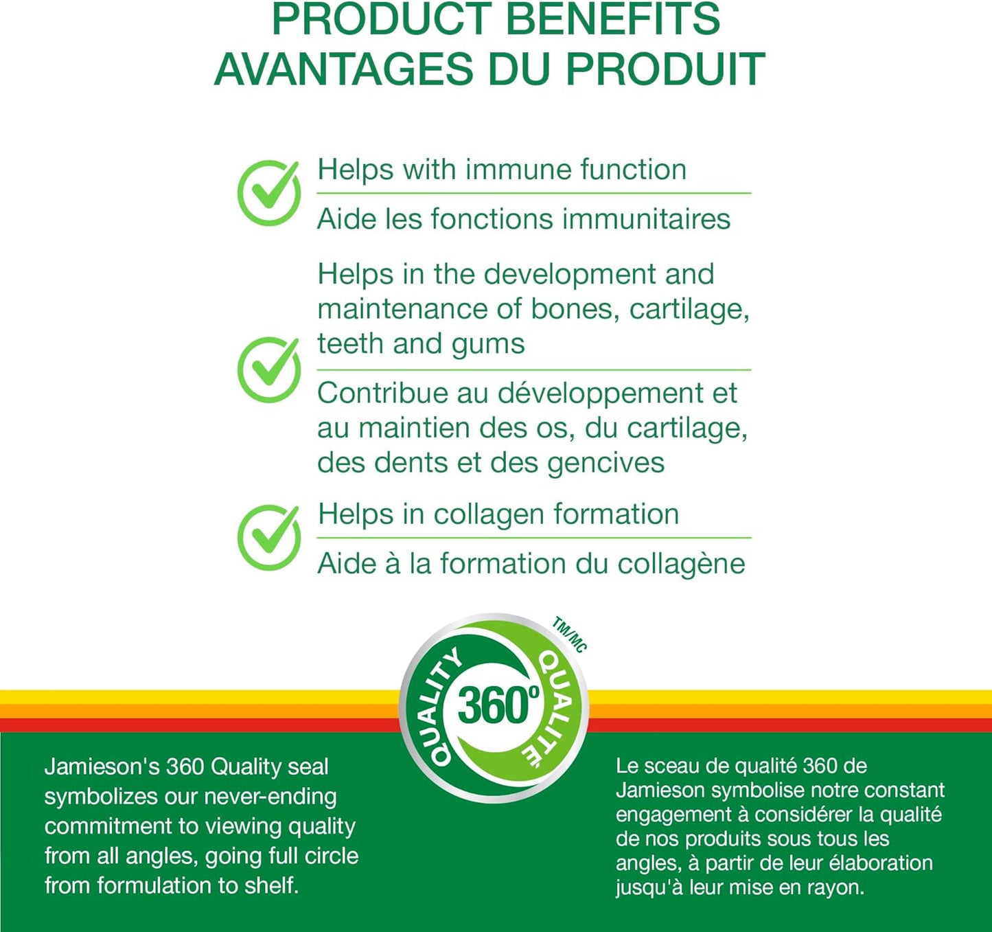 120ct Jamieson Chewable Vitamin C 500 mg with Exotic Tropical Fruit Flavor, Imported from Canada
