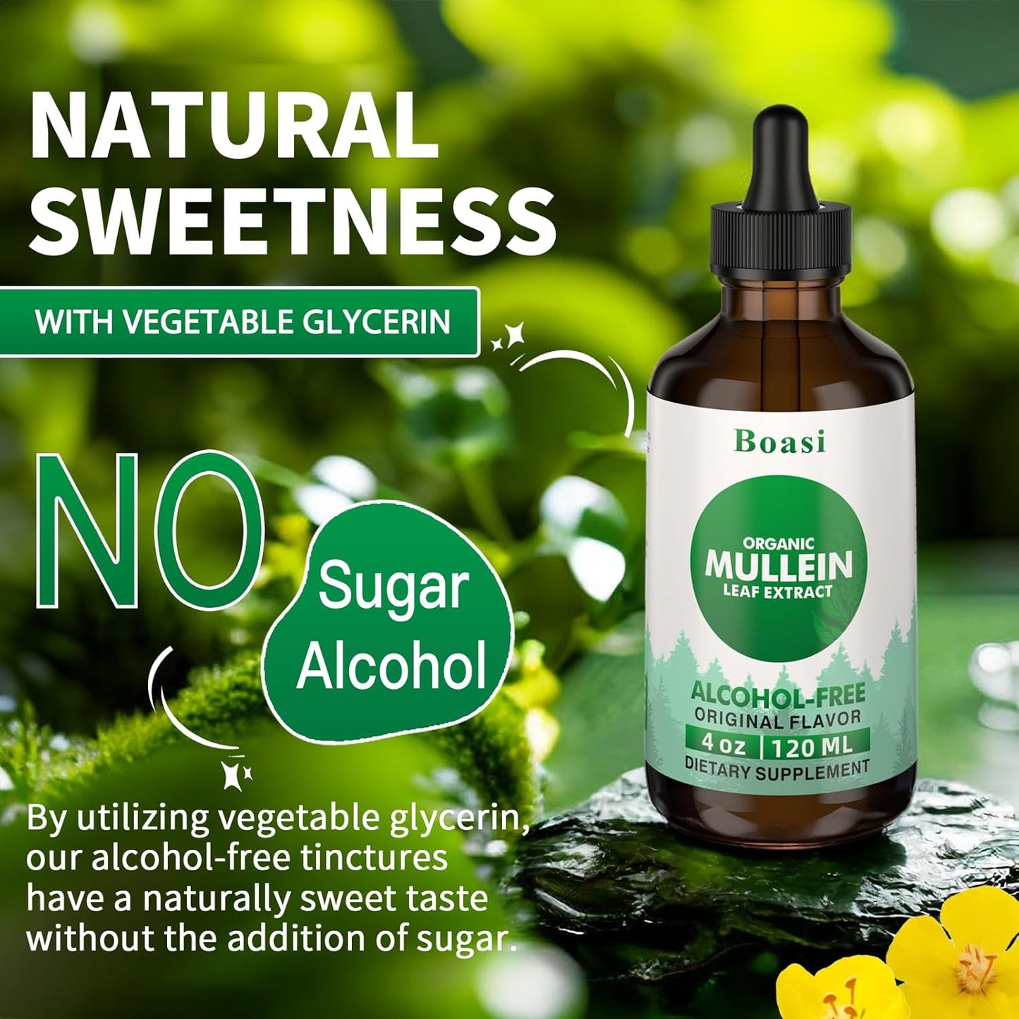 120ml Mullein Leaf Tincture for Lung Cleanse - Vegan Lung Detox & Respiratory Health - Immune Support Drops - Natural Liquid Extract - 4 fl.oz.