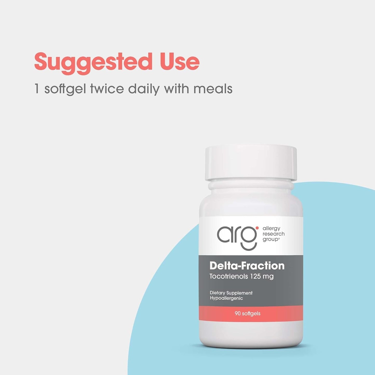 125mg Allergy Research Group Delta-Fraction Tocotrienols Supplement - Annatto, Gamma - 90 Softgels