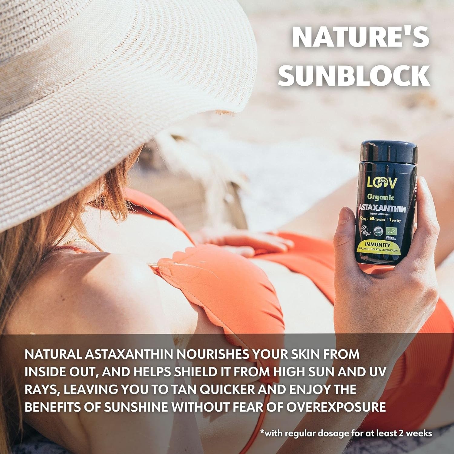 12mg Astaxanthin Supplement - 60-Day Supply - High Antioxidant Strength for Eye, Joint, Skin, Immunity - Organic Microalgae - Non-GMO, Vegan, Sustainable