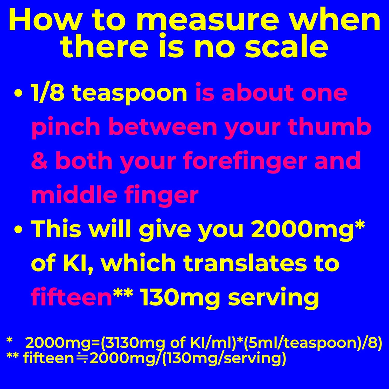 130mg Potassium Iodide Supplement Kit - Capsules, Tablets, Liquid Tincture, Alt Survival Supplies
