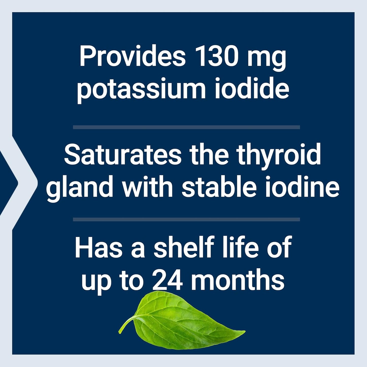 130mg Potassium Iodide Tablets for Life Extension - Pack of 14