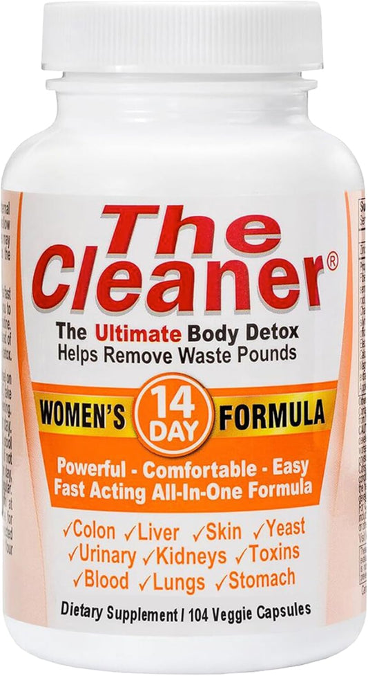 14-Day Complete Internal Cleansing Formula for Women - Century Systems The Cleaner Detox, Supports Digestive Health, 104 Vegetarian Capsules