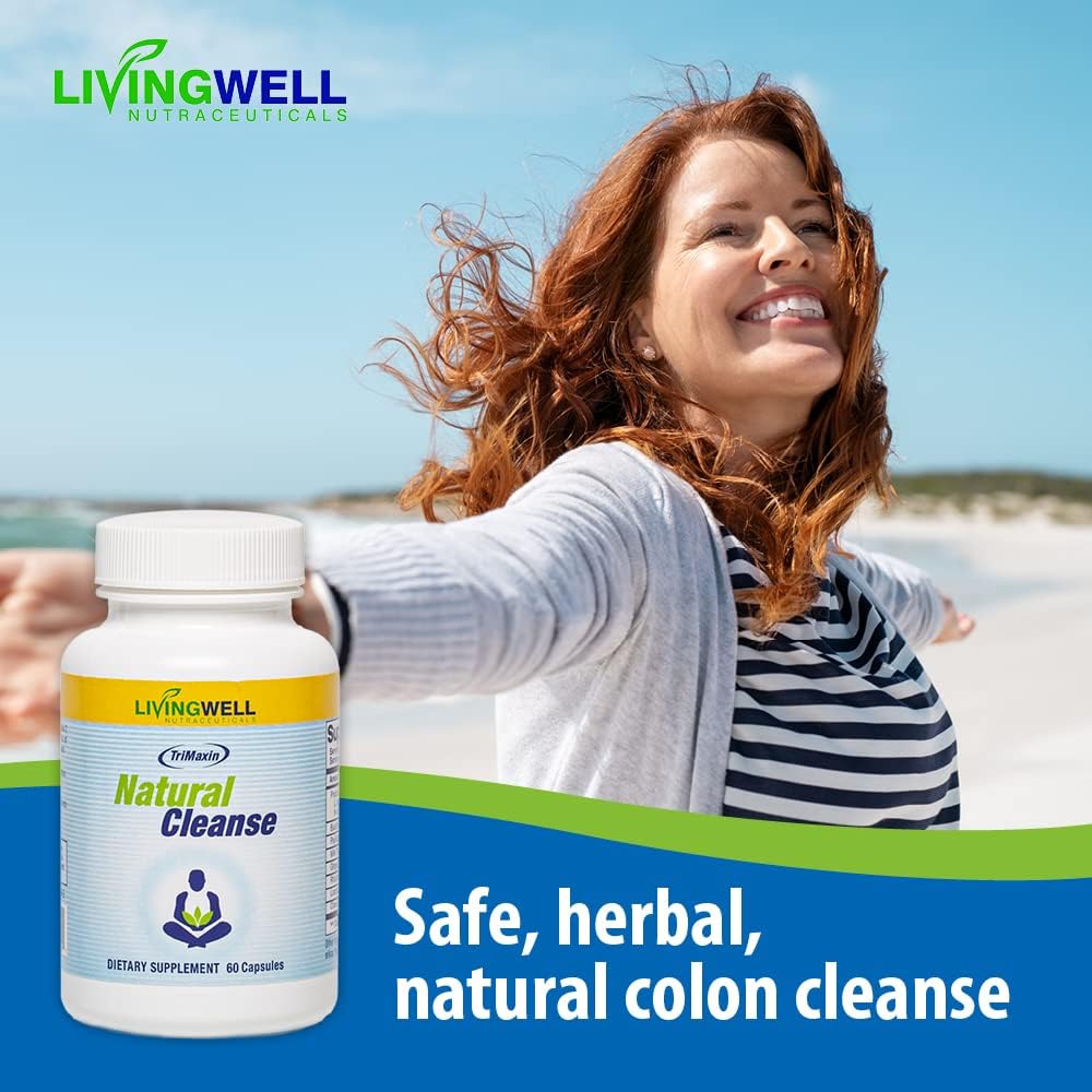 14 Day Natural Colon Cleanse Detox Supplement - Supports Healthy Bowel Movements - Advanced Formula for Men & Women - 60 Count