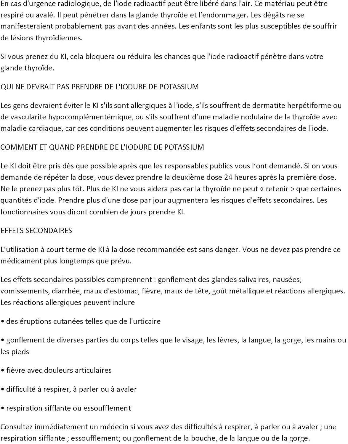 14 Tablets of Anbex IOSAT Potassium Iodide - Radiation Emergency Thyroid Blocking Supplement