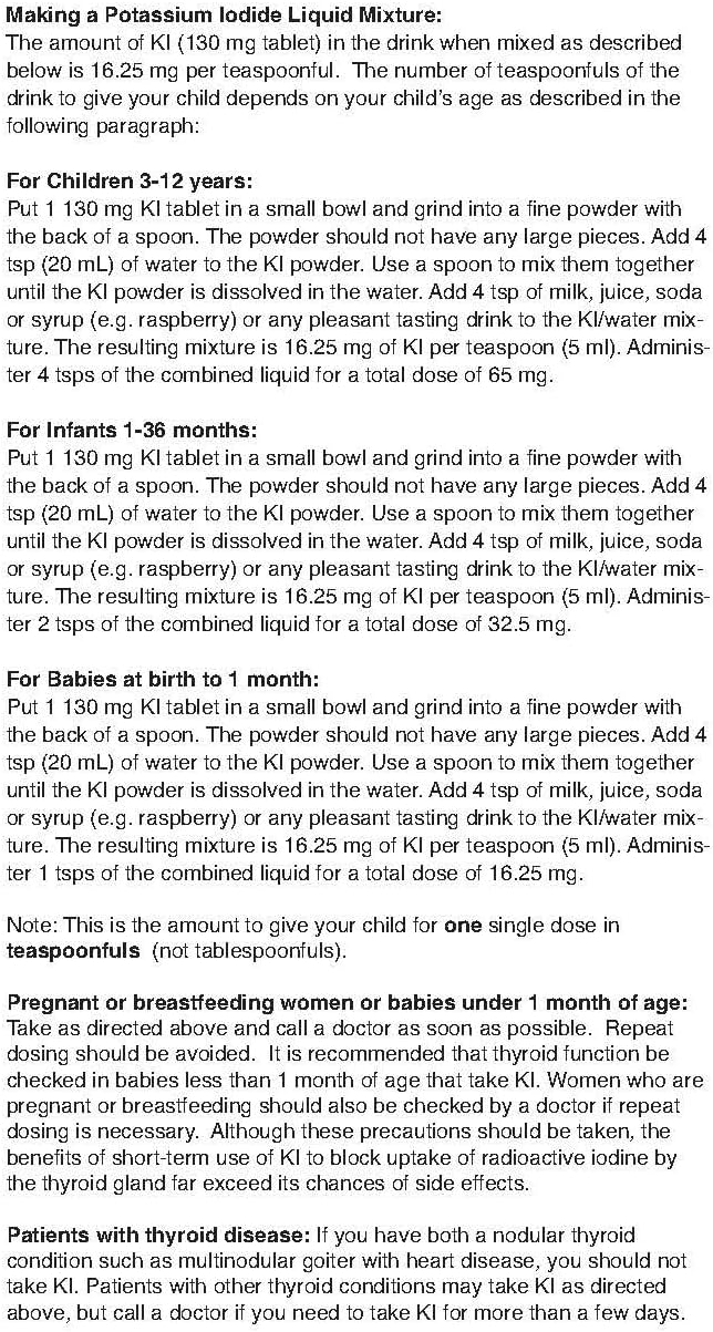 14 Tablets of Anbex IOSAT Potassium Iodide - Radiation Emergency Thyroid Blocking Supplement