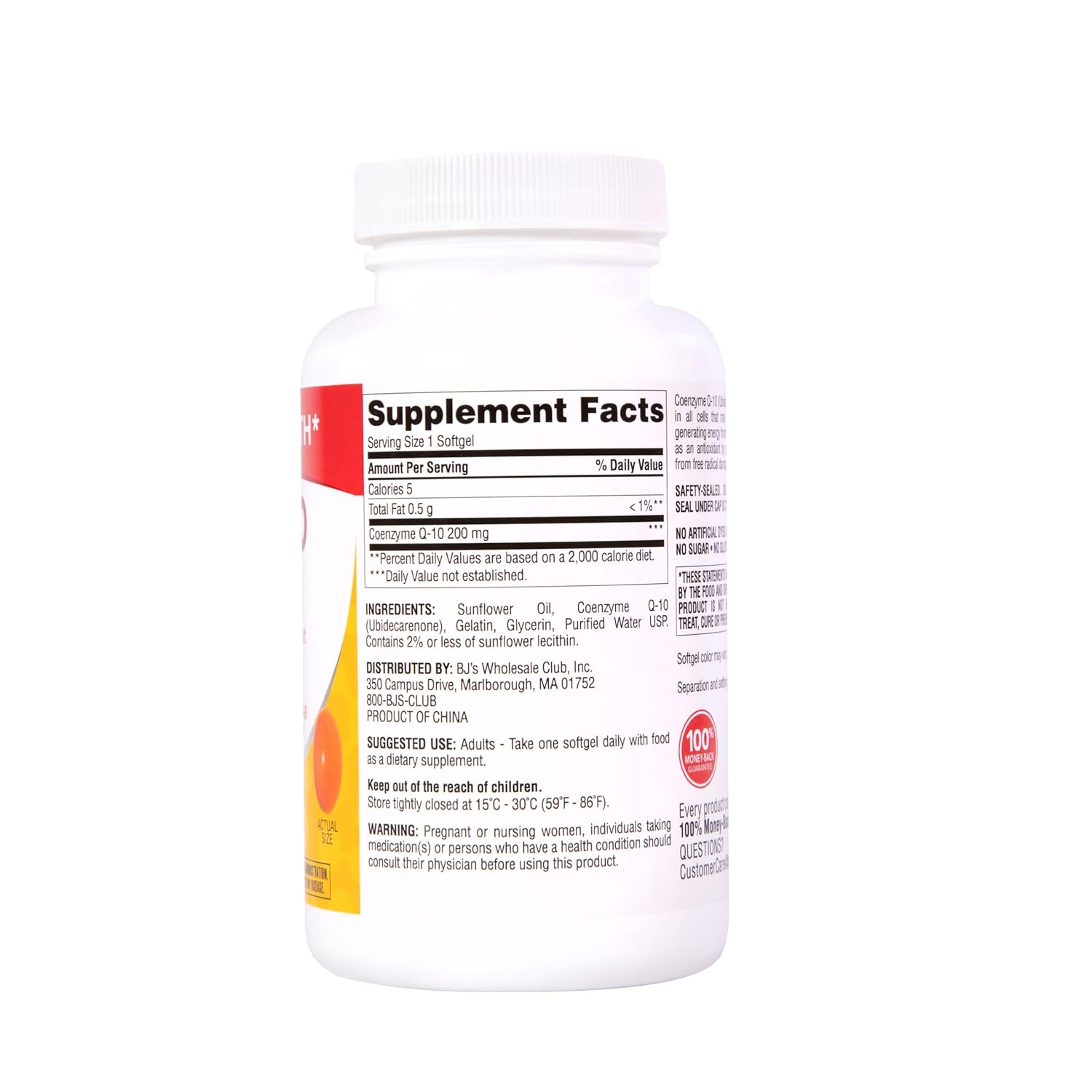 140 Count Berkley Jensen Coq10 Dietary Supplement - 200 mg