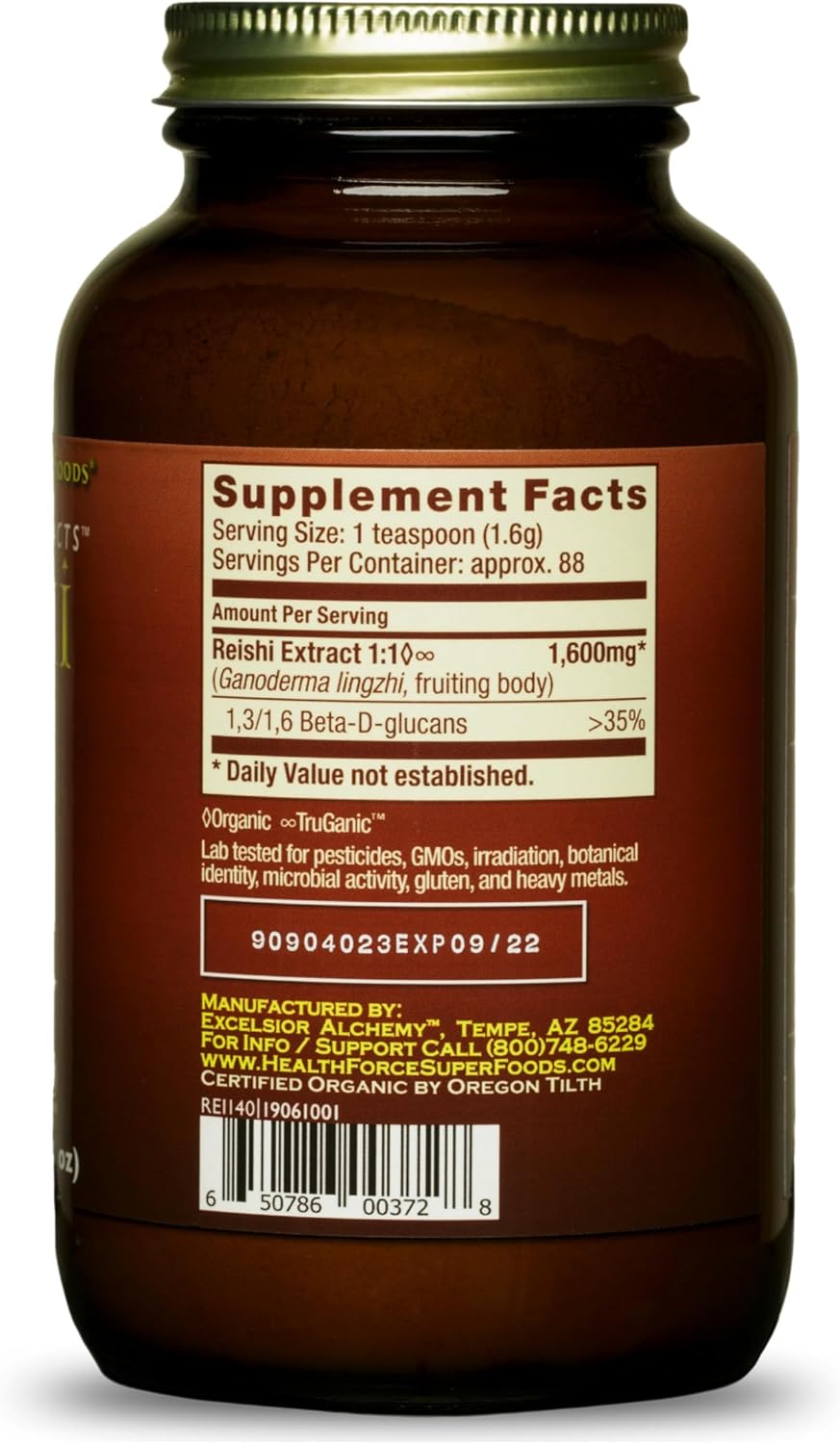 140g HealthForce SuperFoods Integrity Extracts Reishi Mushroom Powder