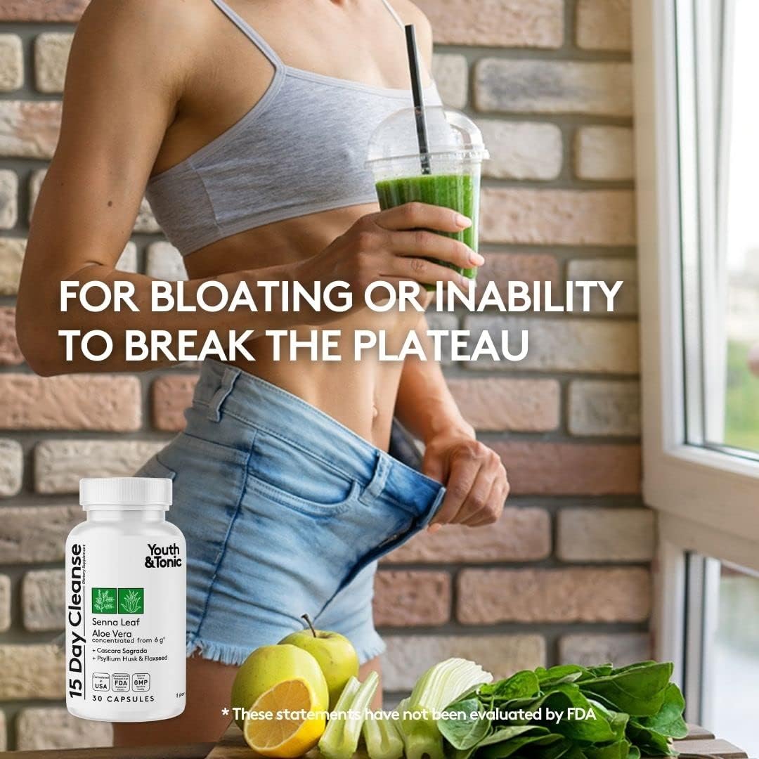 15-Day Cleanse Bundle with Youth & Tonic Water for Slimming Formula, Electrolytes for Hydration Support During Diuretic Use