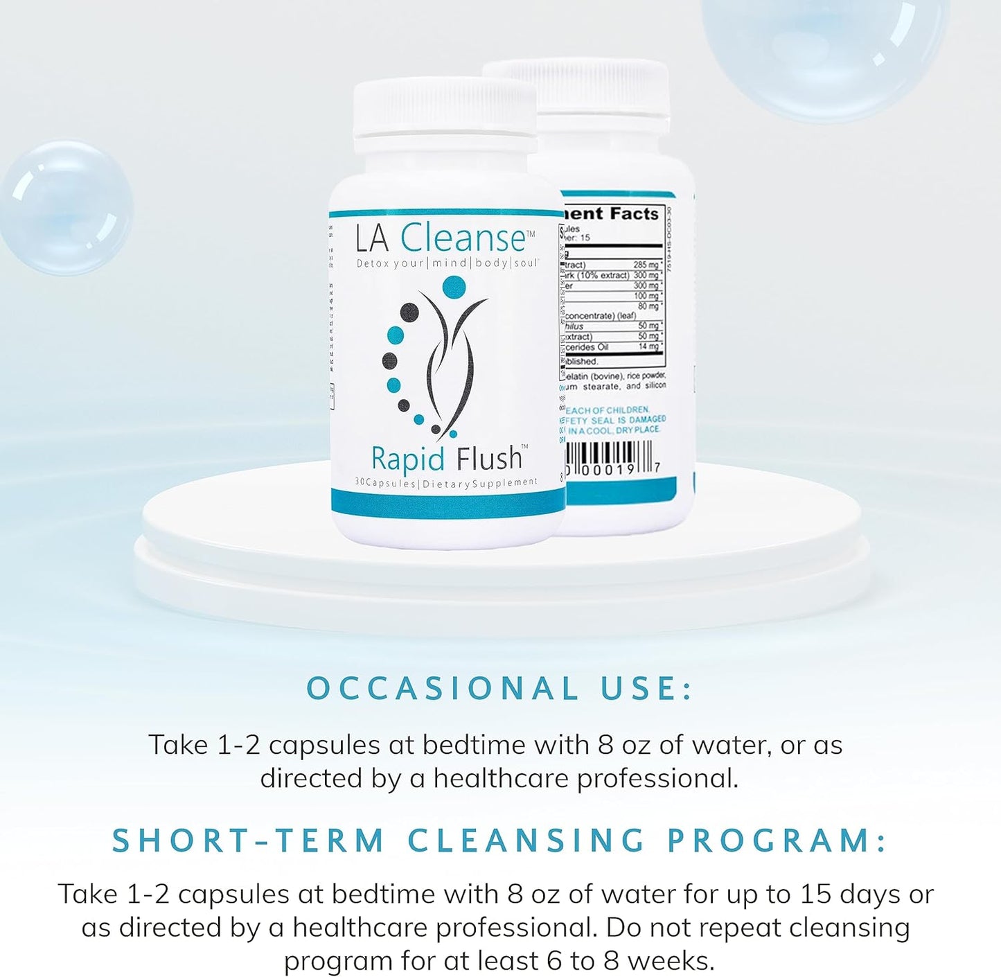 15-Day Cleanse & Detox Capsules with Cascara Sagrada, Senna Leaf, Psyllium - Colon & Gut Support - Rapid Flush & Enhanced Digestion - 30 Count - BoostGo Australia