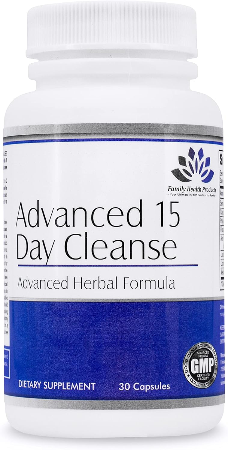15-Day Colon Cleanse Detox Pills with Probiotics for Men & Women - Superfood Supplement for Healthy Bowel Movements | 30 Capsules