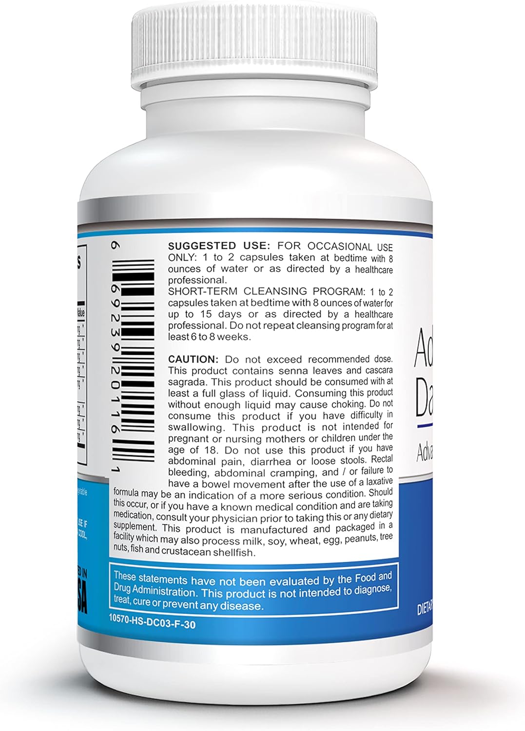 15-Day Colon Cleanse Detox Pills with Probiotics for Men & Women - Superfood Supplement for Healthy Bowel Movements | 30 Capsules