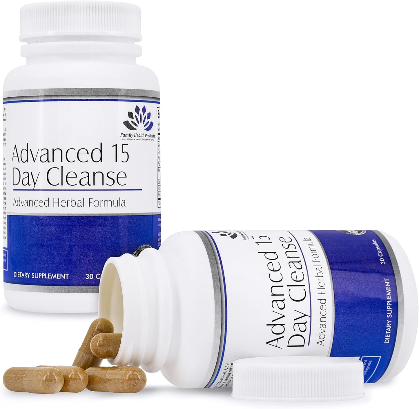 15-Day Colon Cleanse Detox Pills with Probiotics for Men & Women - Superfood Supplement for Healthy Bowel Movements | 30 Capsules