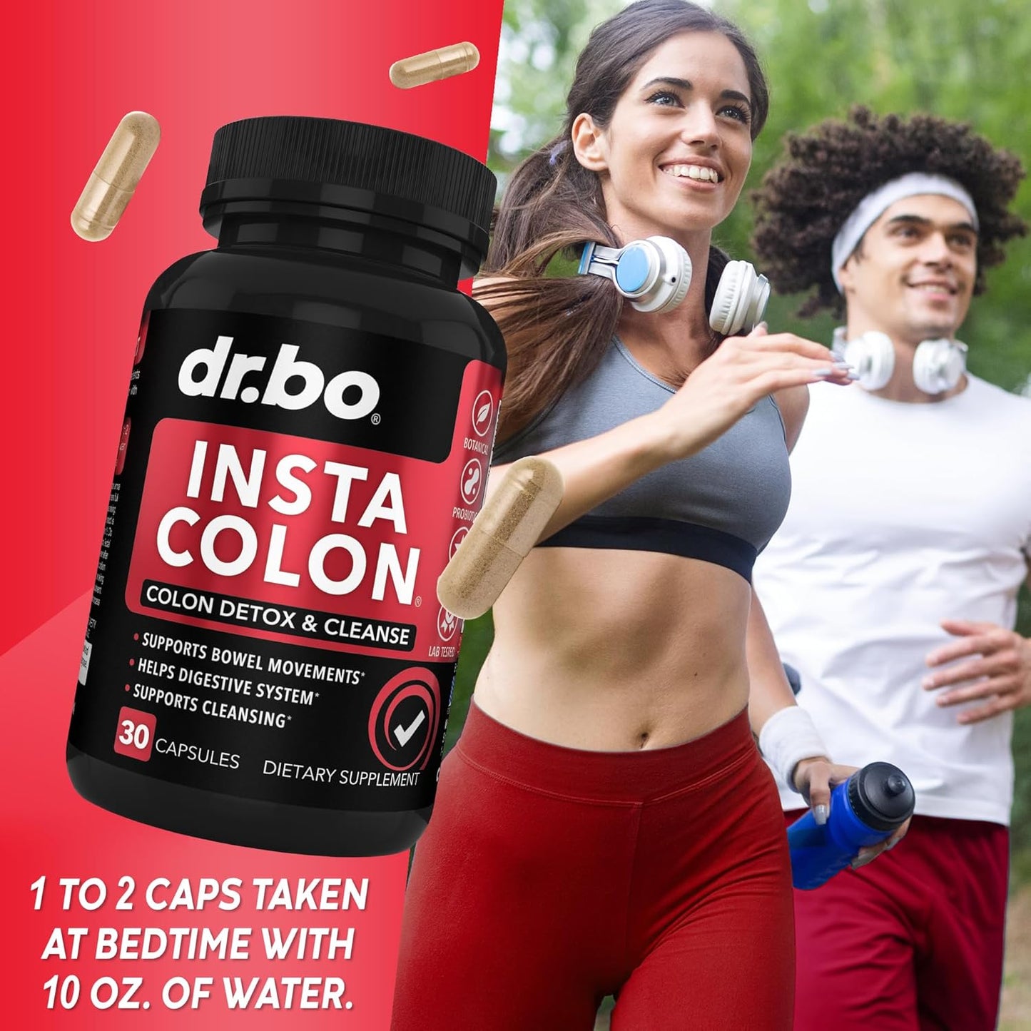 15 Day Colon Cleanse & Liver Detox Support Supplement with Milk Thistle & Dandelion - Dr. BO Bowel Movement Aid for Intestinal Health & Body Flush