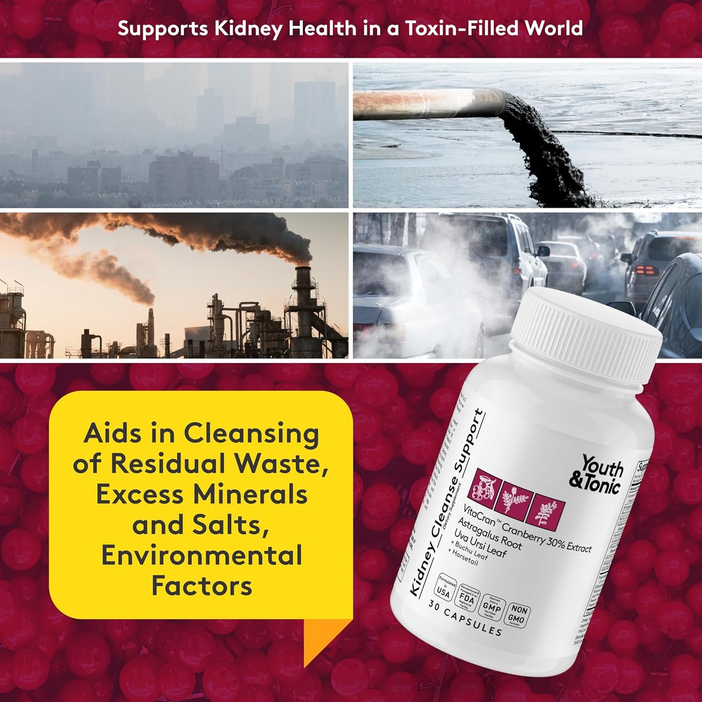 15-Day Full Body Detox & Repair with Colon, Kidney, Gut, Stomach Cleansers - Liver Support & Water Balance, 150 Pills