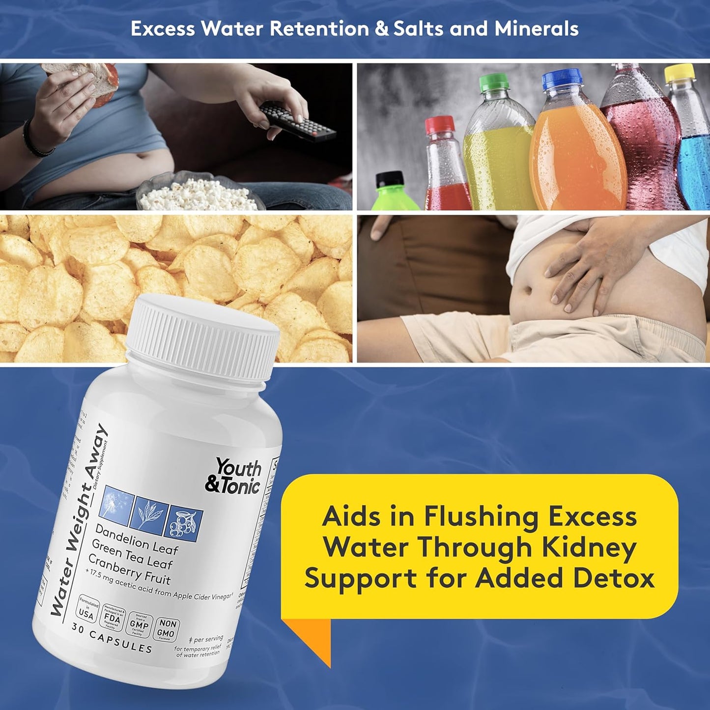 15-Day Full Body Detox & Repair with Colon, Kidney, Gut, Stomach Cleansers - Liver Support & Water Balance, 150 Pills