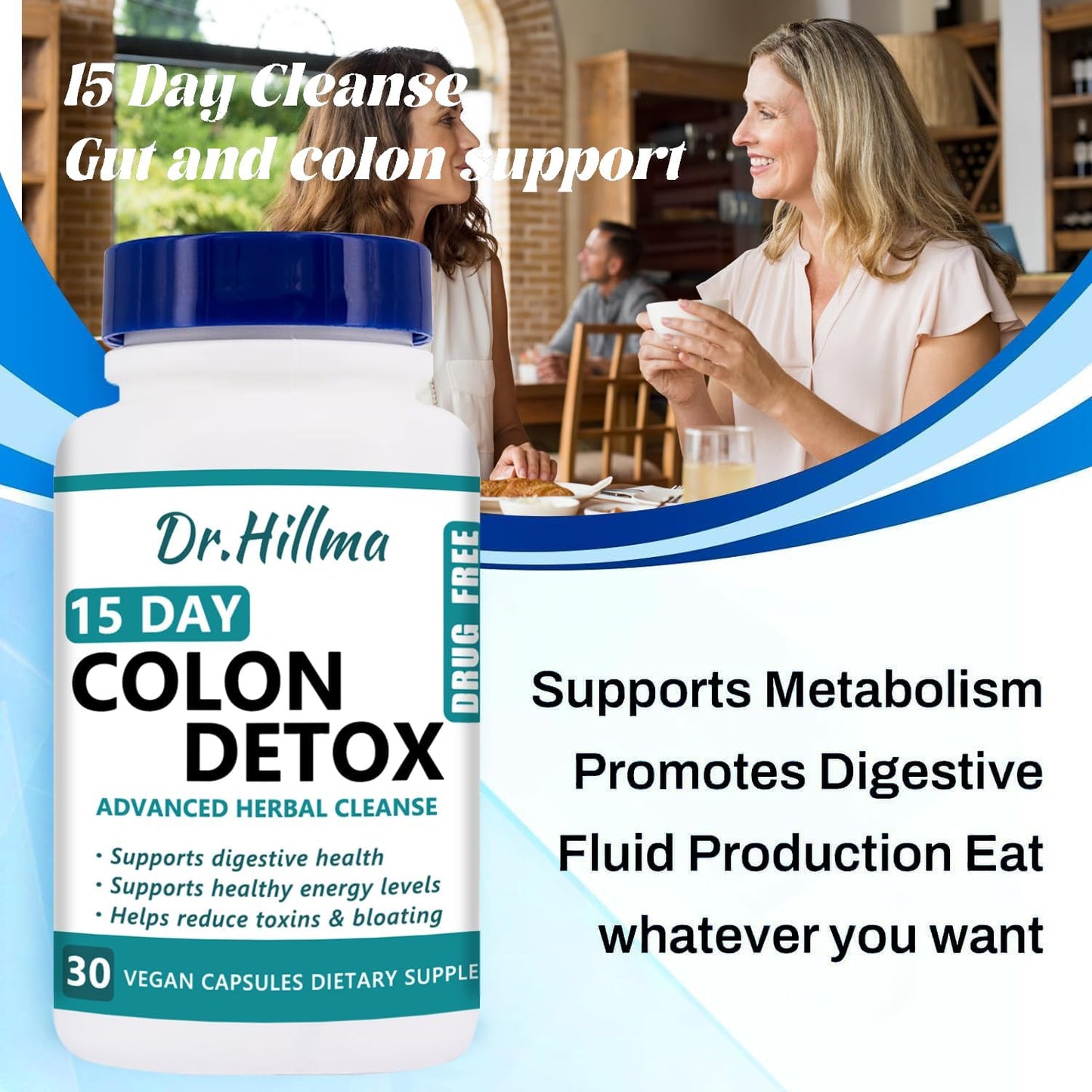 15 Day Gut Cleanse Capsules with Senna, Cascara Sagrada & Psyllium Husk - Advanced Detox for Gut & Colon Support - Promotes Women's Gut Health - 30 Capsules - BoostGo Australia
