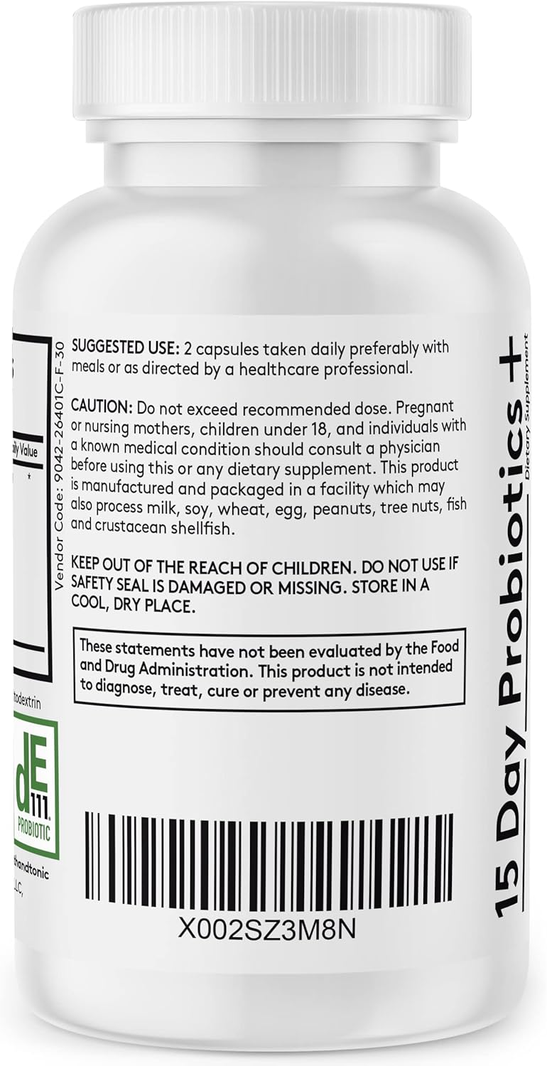 15-Day Youth & Tonic Probiotic Cleanse Supplement - Shelf Stable & Guaranteed Efficacy - Supports Digestive Health, Balance Gut Flora, and Relieves Constipation and Bloating in Women, Men, and Adults
